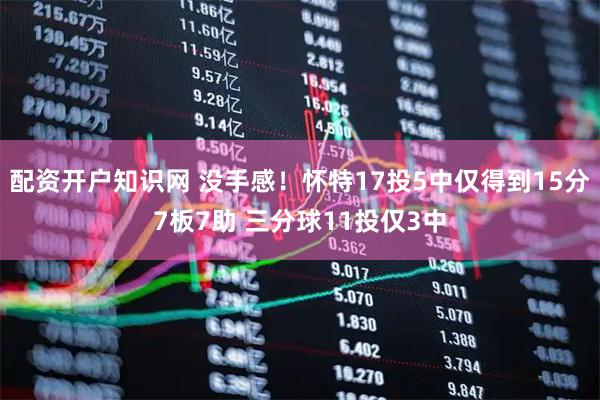 配资开户知识网 没手感！怀特17投5中仅得到15分7板7助 三分球11投仅3中