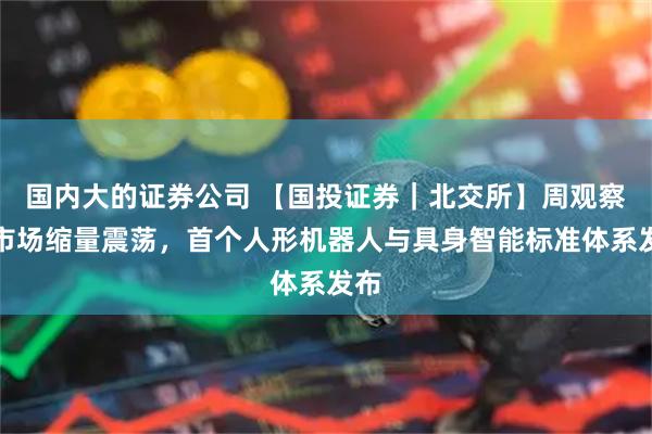 国内大的证券公司 【国投证券｜北交所】周观察：市场缩量震荡，首个人形机器人与具身智能标准体系发布
